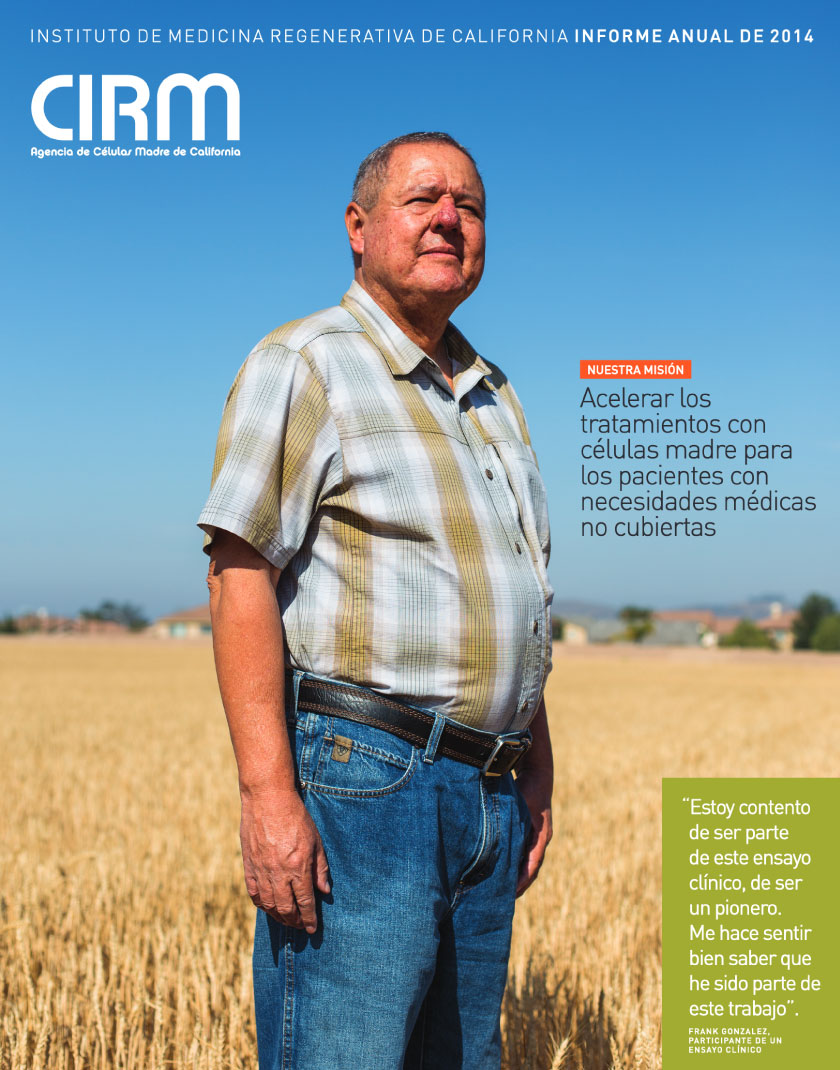 2014 CIRM annual report cover in Spanish