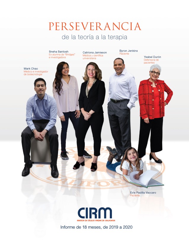 2019-2020 CIRM annual report cover in Spanish