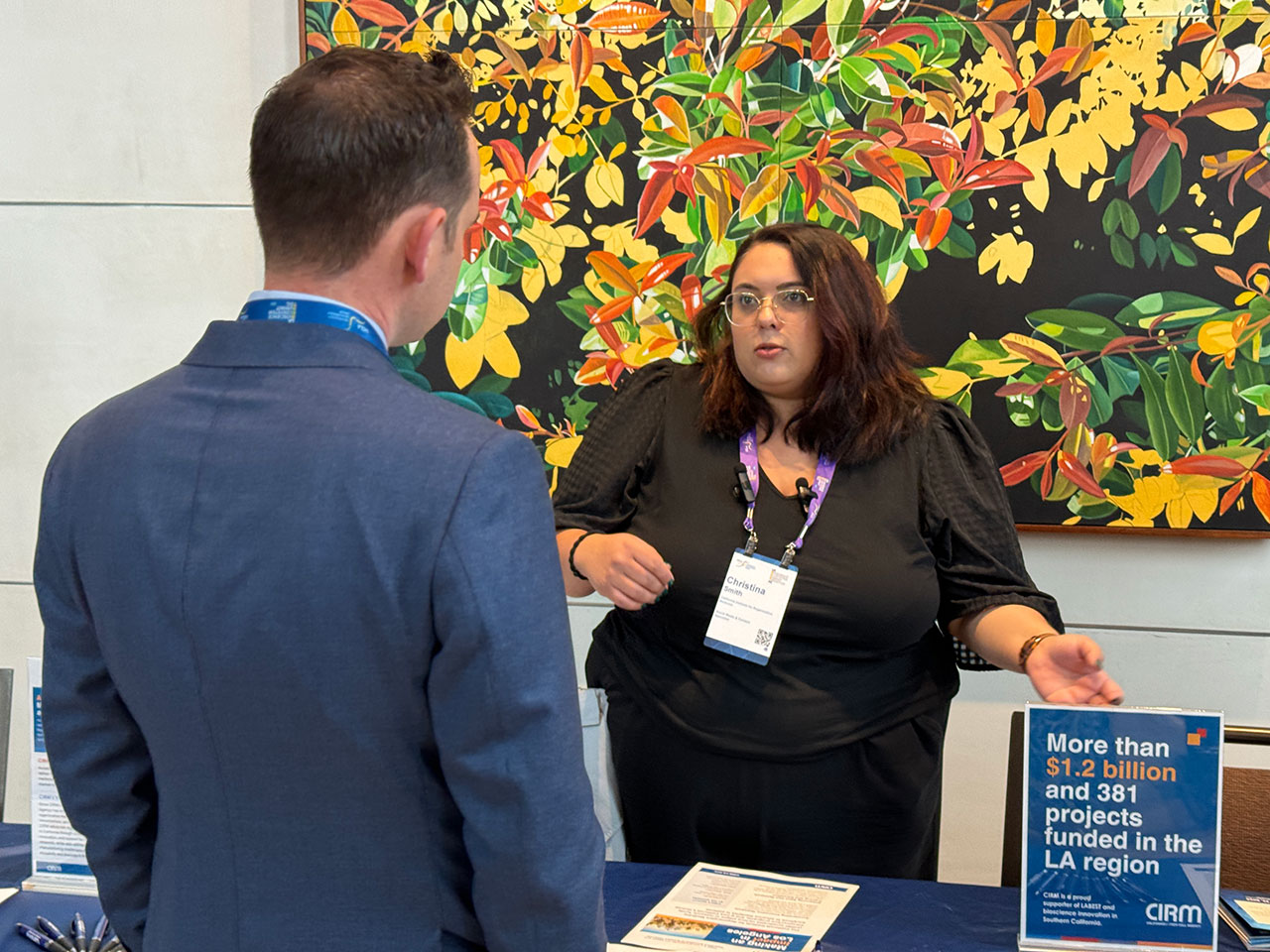 Woman at tradeshow