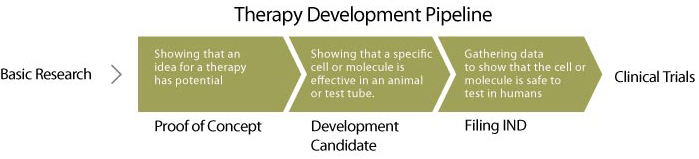 Therapy Development Pipeline infographic